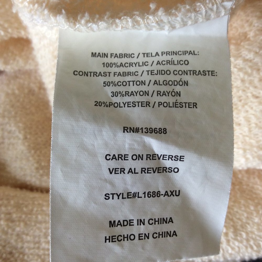 WEST Coast By T&S Womens Top Size XL Beige Hooded - Picture 11 of 12